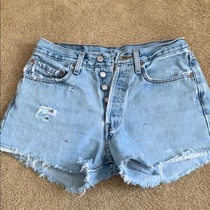 Vintage distressed Levi cutoff shorts